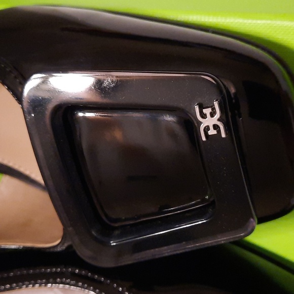 Sam Edleman Tracie black patent strappy slingback size 6 M - Picture 10 of 14